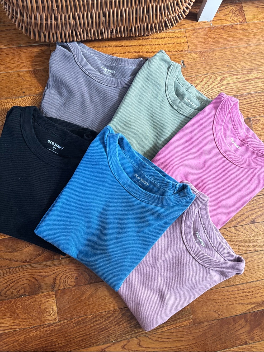 Old Navy Tee Set — Brown, Green, Pink, Black, Blue, Mauve